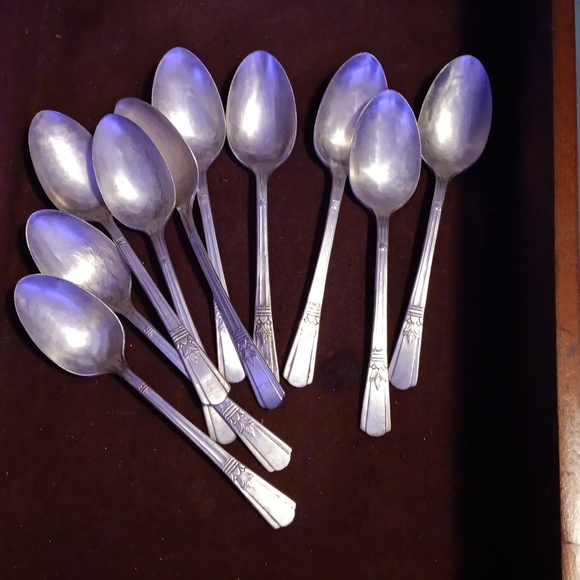 Beautiful silver plated spoons (10) court lrand - Picture 1 of 3